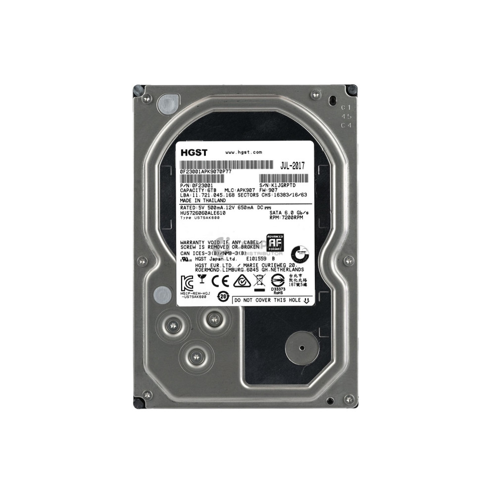 HUS726060ALE610 HITACHI HDD 6TB 7.2K SATA 6G 3.5" LFF